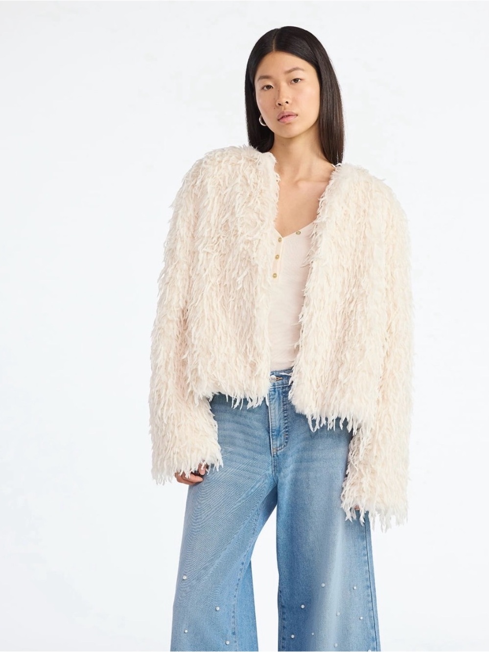 Scoop Whispy Faux Fur Jacket